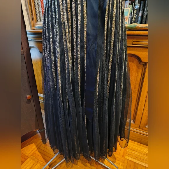 Vintage Cache Black And Gold Cocktail Dress Size 12 - Picture 3 of 9